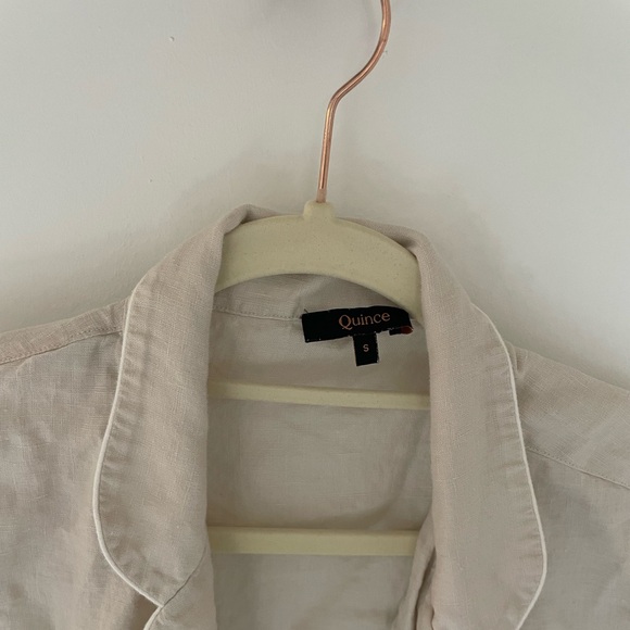 Quince Women's cream linen pajama set - Picture 4 of 4